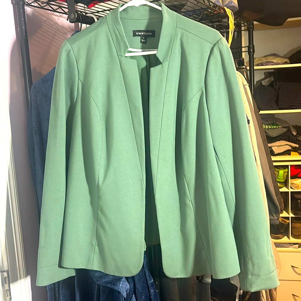 Women’s light green blazer